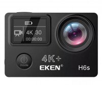 Экшн камера EKEN H6s 4K Plus + Двойной экран + Wi-Fi + пульт (чёрный) 5652