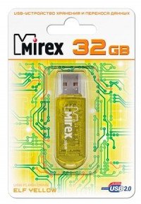 MIREX Флэшка USB для компьютера 32Gb ELF YELLOW (жёлтый) 9543
