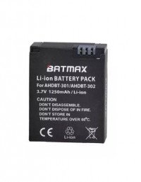 BATMAX АКБ сменный аккумулятор AHDBT-301/302 для GoPro Hero 3 / 3+ 3.7V 1250mAh Li-ion (чёрный) 23588