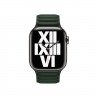 Ремешок Apple Watch 38mm / 40mm / 41mm шагрень NEW кожаный на магнитах (тёмно-зелёный) 7703 - Ремешок Apple Watch 38mm / 40mm / 41mm шагрень NEW кожаный на магнитах (тёмно-зелёный) 7703