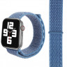 Ремешок Apple Watch 38mm / 40mm / 41mm нейлон на липучке (тёмно-голубой) 5502 - Ремешок Apple Watch 38mm / 40mm / 41mm нейлон на липучке (тёмно-голубой) 5502