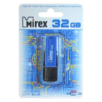 MIREX Флэшка USB для компьютера 32Gb CITY BLUE (чёрно-синий) 9543
