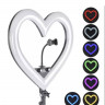 Кольцевая лампа LED RGB &quot;Сердце&quot; диаметр 55см + держатель + USB пульт + сумка (30036) - Кольцевая лампа LED RGB "Сердце" диаметр 55см + держатель + USB пульт + сумка (30036)