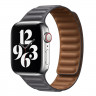 Ремешок Apple Watch 38mm / 40mm / 41mm шагрень NEW кожаный на магнитах (графит) 7703 - Ремешок Apple Watch 38mm / 40mm / 41mm шагрень NEW кожаный на магнитах (графит) 7703