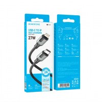 BOROFONE USB-C кабель PD на lightning 8-pin BX101 27W 3A 1метр (чёрный) 8048