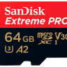 SanDisk Флэш карта Extreme PRO microSD 64Gb 170Mb/s V30 ADP (1291) - SanDisk Флэш карта Extreme PRO microSD 64Gb 170Mb/s V30 ADP (1291)