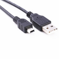 USB Кабель Mini USB (mini 5-pin) для камер / фотоаппаратов длина 50см (черный) 14333