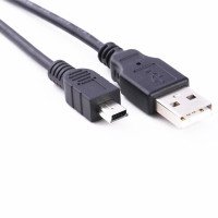 USB Кабель Mini USB (mini 5-pin) для камер / фотоаппаратов длина 50см (черный) /// Г14-14333
