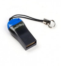 Smartbuy Картридер для флеш карт Micro SD USB 2.0 (чёрно-синий) 8058