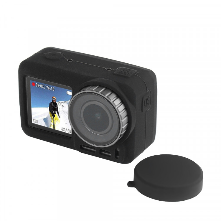 PULUZ Чехол силиконовый для экшн камеры DJI Osmo Action (чёрный) PU330B