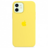 Чехол Silicone Case iPhone 12 mini (лимонный) 3736