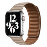 Ремешок Apple Watch 42mm / 44mm / 45mm / Ultra 49mm шагрень NEW кожаный на магнитах (бежевый) 7704 - Ремешок Apple Watch 42mm / 44mm / 45mm / Ultra 49mm шагрень NEW кожаный на магнитах (бежевый) 7704