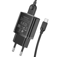 BOROFONE СЗУ BA52A Блок питания 1 порт USB 2.1A + USB кабель micro, 1 метр (чёрный) 6403