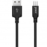 HOCO USB кабель micro X14 нейлоновый 2м (чёрный) 2908 - HOCO USB кабель micro X14 нейлоновый 2м (чёрный) 2908