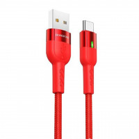 BOROFONE USB кабель Type-C BU17 3A, длина: 1.2 метра (красный) 4106