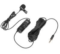 BOYA Петличный микрофон 3.5mm модель BY-M1 Pro для камер / телефона + аксессуары (6м) 22529