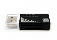 Картридер для флеш карт MicroSD USB 2.0 модель MEGA U9 (чёрный) 24721