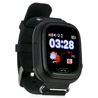 Loves Детские часы для контроля ребёнка модель Q90 версия GPS (чёрный) 8565