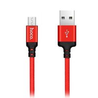 HOCO USB кабель micro X14 нейлоновый 2м (красный) 2908