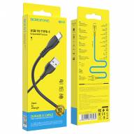 BOROFONE USB кабель Type-C BX51 3A, длина: 1 метр (чёрный) 6245 - BOROFONE USB кабель Type-C BX51 3A, длина: 1 метр (чёрный) 6245