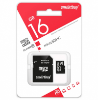 SmartBuy Флэш карта microSD HC Class 10 16Gb ADP (2916)