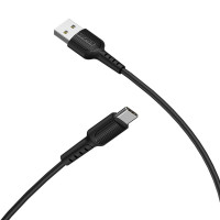 BOROFONE USB кабель Type-C BX16 3A, длина: 1 метр (чёрный) 9478