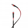 HOCO USB кабель Type-C U39 2.4A 1.2м (чёрно-красный) 7411 - HOCO USB кабель Type-C U39 2.4A 1.2м (чёрно-красный) 7411
