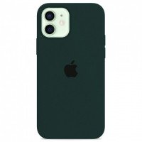Чехол Silicone Case iPhone 12 mini (тёмно-зелёный) 3736