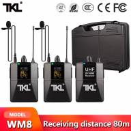 TKL Беспроводной петличный микрофон модель WM8 (2 станции) для камеры/телефона (8578) - TKL Беспроводной петличный микрофон модель WM8 (2 станции) для камеры/телефона (8578)