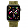 Ремешок Apple Watch Ultra 49mm / 45mm / 44mm / 42mm нейлон на липучке (хаки) 5501 - Ремешок Apple Watch Ultra 49mm / 45mm / 44mm / 42mm нейлон на липучке (хаки) 5501