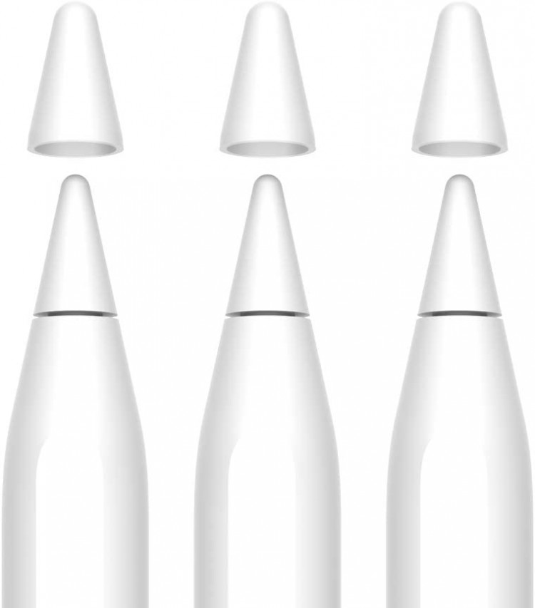 Силиконовый защитный колпачок для Tips Apple Pencil 1/2 (белый) 58436