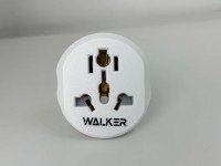 WALKER Переходник сетевой 250В круглый 10A с заземлением (белый) Г14-82929