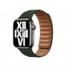 Ремешок Apple Watch 42mm / 44mm / 45mm / Ultra 49mm шагрень NEW кожаный на магнитах (тёмно-зелёный) 7704 - Ремешок Apple Watch 42mm / 44mm / 45mm / Ultra 49mm шагрень NEW кожаный на магнитах (тёмно-зелёный) 7704