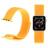 Ремешок Apple Watch Ultra 49mm / 45mm / 44mm / 42mm нейлон на липучке (жёлтый) 5501 - Ремешок Apple Watch Ultra 49mm / 45mm / 44mm / 42mm нейлон на липучке (жёлтый) 5501
