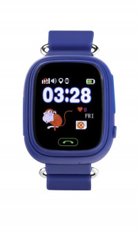 LOVES Детские часы для контроля ребенка модель Q90 версия GPS + WiFi + датчик снятия с руки (тёмно-синий) 23717