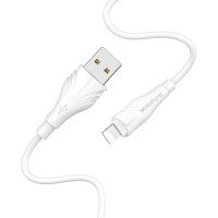 BOROFONE USB кабель lightning 8-pin BX18 2.4A, 2 метра (белый) 1729