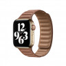 Ремешок Apple Watch 42mm / 44mm / 45mm / Ultra 49mm шагрень NEW кожаный на магнитах (коричневый) 7704 - Ремешок Apple Watch 42mm / 44mm / 45mm / Ultra 49mm шагрень NEW кожаный на магнитах (коричневый) 7704