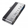 BOROFONE Хаб Type-C 3в1 DH1 (USB 3.0 х1 / USB 2.0 х2) серебро (7851) - BOROFONE Хаб Type-C 3в1 DH1 (USB 3.0 х1 / USB 2.0 х2) серебро (7851)