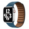 Ремешок Apple Watch 42mm / 44mm / 45mm / Ultra 49mm шагрень NEW кожаный на магнитах (морская волна) 7704 - Ремешок Apple Watch 42mm / 44mm / 45mm / Ultra 49mm шагрень NEW кожаный на магнитах (морская волна) 7704