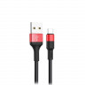 HOCO USB кабель X26 Type-C 2A 1 метр (чёрно-красный) 2068 - HOCO USB кабель X26 Type-C 2A 1 метр (чёрно-красный) 2068