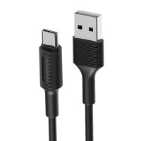 BOROFONE USB кабель Type-C BX1 2A, 1метр (чёрный) 8064