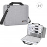 HAWEEL Cумка + плечо для MacBook Pro / Air 14&quot; модель HWL2168 (серый) 1352 - HAWEEL Cумка + плечо для MacBook Pro / Air 14" модель HWL2168 (серый) 1352