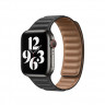 Ремешок Apple Watch 42mm / 44mm / 45mm / Ultra 49mm шагрень NEW кожаный на магнитах (чёрный) 7704 - Ремешок Apple Watch 42mm / 44mm / 45mm / Ultra 49mm шагрень NEW кожаный на магнитах (чёрный) 7704