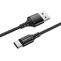 BOROFONE USB кабель Type-C BX54 3A, длина 1 метр (чёрный) 8071