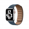 Ремешок Apple Watch 42mm / 44mm / 45mm / Ultra 49mm шагрень NEW кожаный на магнитах (тёмно-синий) 7704 - Ремешок Apple Watch 42mm / 44mm / 45mm / Ultra 49mm шагрень NEW кожаный на магнитах (тёмно-синий) 7704
