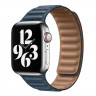 Ремешок Apple Watch 42mm / 44mm / 45mm / Ultra 49mm шагрень NEW кожаный на магнитах (тёмно-синий) 7704 - Ремешок Apple Watch 42mm / 44mm / 45mm / Ultra 49mm шагрень NEW кожаный на магнитах (тёмно-синий) 7704