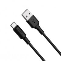 HOCO USB кабель X25 Type-C 3A, длина: 1 метр (чёрный) 0145