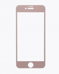 Стекло для iPhone 6 Plus / 6S Plus противоударное 3D с силиконовым краем (розовое) 2336