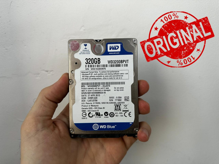 WD Blue Внешний накопитель HDD 2.5 320Gb Б/У снятый c Apple техники "SMART Хороший" (Г0-76058)