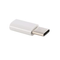 Переходник Micro USB на Type-C пластик (белый) 4285